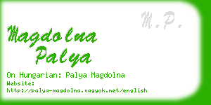 magdolna palya business card
